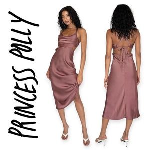 Princess Polly | Size 8 | Kali Maxi Dress in Light Mauve Prom Bridesmaid Formal